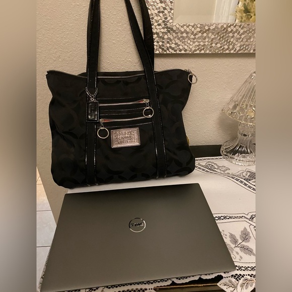 *EUC* Y2K Coach Poppy Op Art Glam Tote Bag - Picture 9 of 9